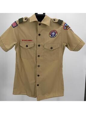 Vintage Boy Scouts of America Official Short Sleeve Shirt Size SM